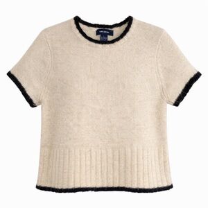 The Limited Sz L Lambs Wool and Angora Rabbit Hair Sweater Shirt Y2K Crop Top